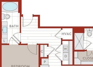 Aura Bluffview Apartments B15 Floor Plan Aura Bluffview Apartments B15 Floor Plan